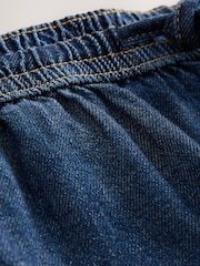 Dark Blue Pull-On Elasticated Denim Shorts - Image 2 of 3