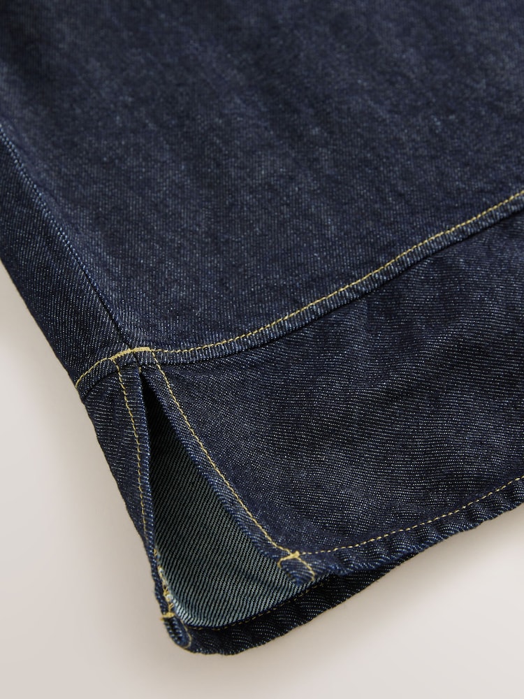 Délavage bleu - Round Neck Denim 100% Cotton Shell Top - Image 5 of 6