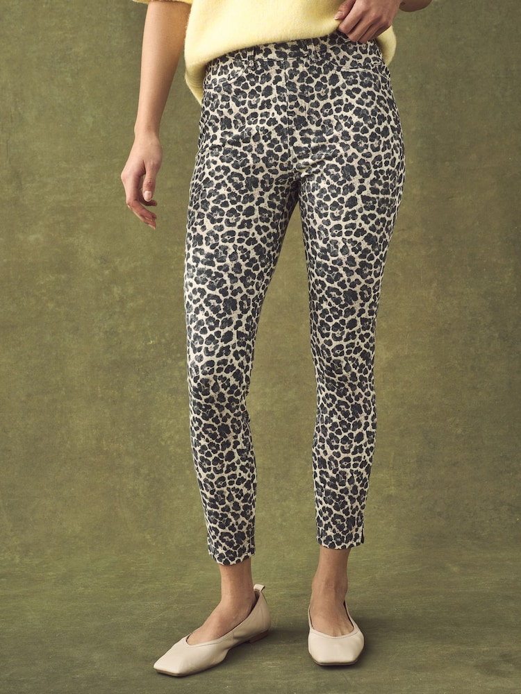 Leopard - Cropped Leggings aus Denim-Jersey - Image 2 of 7