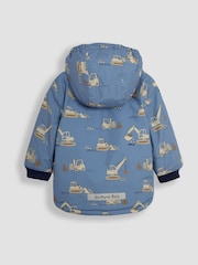 JoJo Maman Bébé Denim Construction Reversible Fleece Lined Jacket - Image 4 of 7