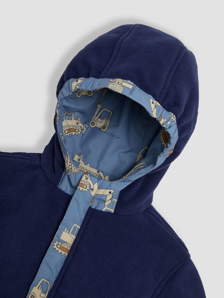 JoJo Maman Bébé Denim Construction Reversible Fleece Lined Jacket - Image 7 of 7