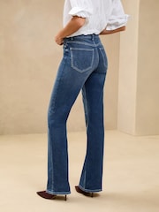 Lipsy Mid Wash Blue Slim High Waist Flare Jeans - Image 6 of 6