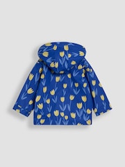 JoJo Maman Bébé Blue Tulip Waterproof Jacket - Image 2 of 3