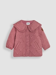 JoJo Maman Bébé Pink Floral Quilted Jacket - Image 1 of 4