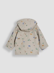 JoJo Maman Bébé Natural Dinosaur Print Waterproof Jacket - Image 5 of 6