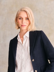 Crew Clothing Single Breasted Wool Blend Blazer - Image 6 of 6