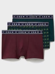 Crew Clothing Company Green/Red Jersey Boxers 3 Pack - Image 1 of 2
