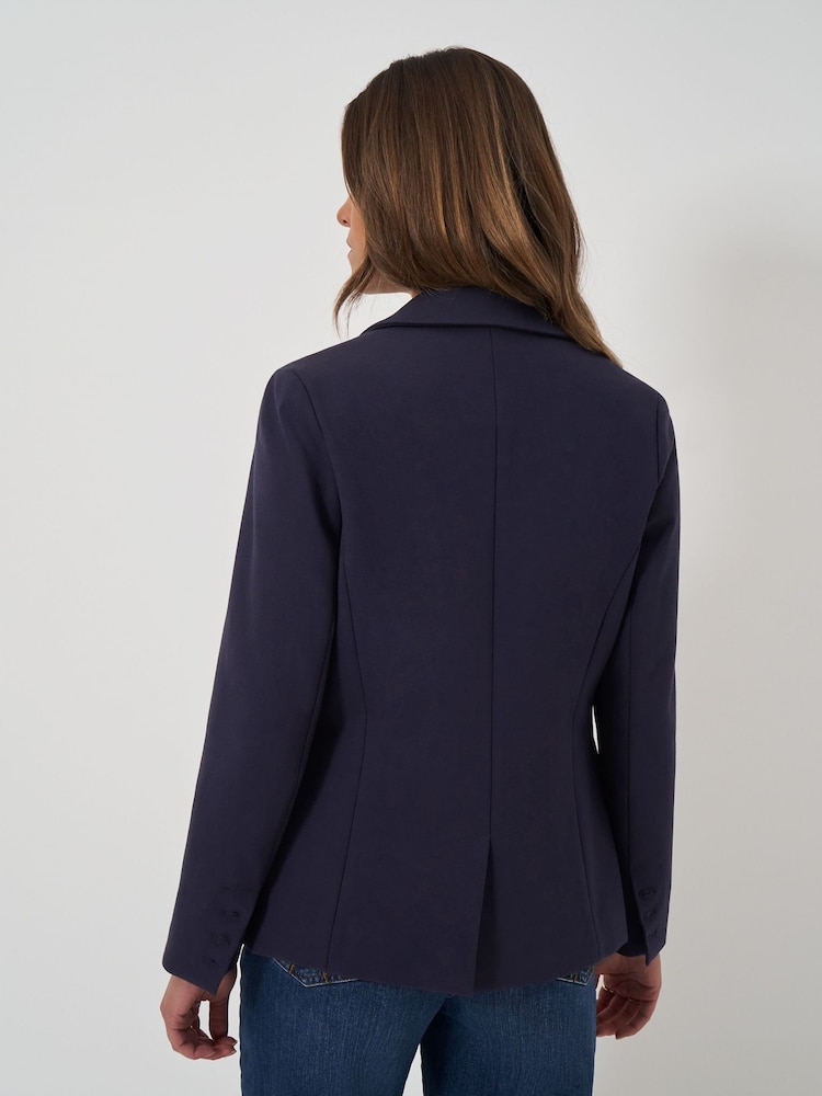 Crew Clothing Blue Ponte Blazer - Image 2 of 5