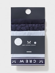 Crew Clothing Company Blue Off White Jersey Boxers 3 Pack - Image 2 of 2