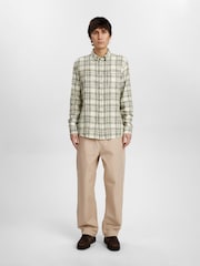 Anerkjendt Green/Ecru Akleif 100% Cotton Check Shirt - Image 2 of 6
