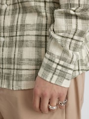 Anerkjendt Green/Ecru Akleif 100% Cotton Check Shirt - Image 5 of 6