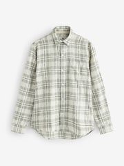 Anerkjendt Green/Ecru Akleif 100% Cotton Check Shirt - Image 6 of 6