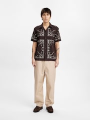Anerkjendt Black Theo Flower Print Shirt - Image 2 of 6