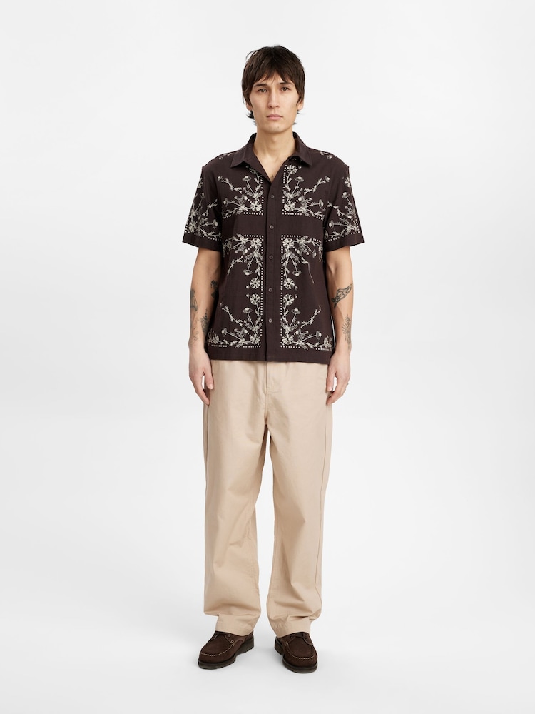 Anerkjendt Black Theo Flower Print Shirt - Image 2 of 6
