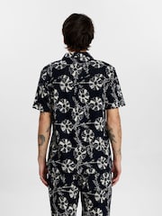 Anerkjendt Navy Akleo Frotte Print Shirt - Image 2 of 5