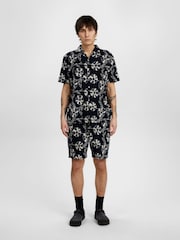 Anerkjendt Navy Akleo Frotte Print Shirt - Image 4 of 5