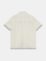 Anerkjendt Cream Theo Cross Stitch 100% Cotton Shirt - Image 2 of 3
