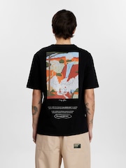 Anerkjendt Black Graphic Print 100% Cotton T-Shirt - Image 2 of 5