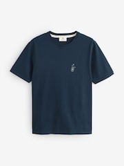 Anerkjendt Navy 100% Cotton Seasonal Graphic T-Shirt - Image 1 of 2