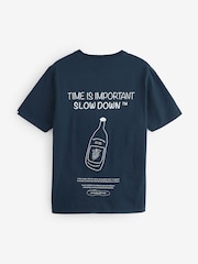 Anerkjendt Navy 100% Cotton Seasonal Graphic T-Shirt - Image 2 of 2