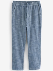 Anerkjendt Blue Akjan Twill Contrast Trousers - Image 1 of 1