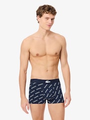 Lacoste Blue Cotton Stretch Boxers 3 Pack - Image 2 of 4