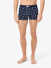 Lacoste Blue Cotton Stretch Boxers 3 Pack - Image 3 of 4