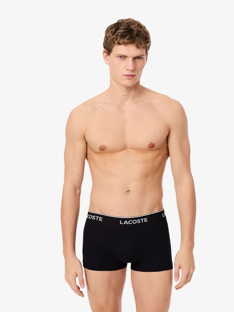 Lacoste Cotton Stretch Boxers 3 Pack - Image 2 of 8