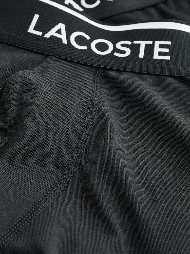 Lacoste Cotton Stretch Boxers 3 Pack - Image 8 of 8