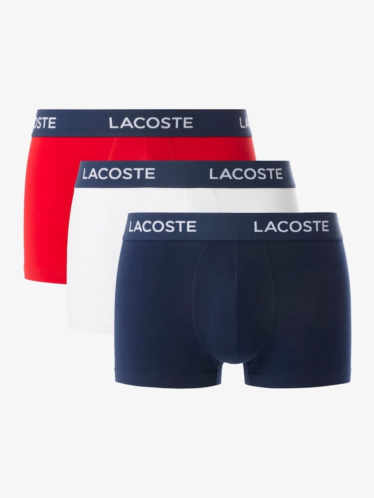 Lacoste Cotton Stretch Boxers 3 Pack - Image 1 of 7