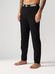 Lacoste Cotton Blend Black Pyjamas Pants - Image 1 of 7