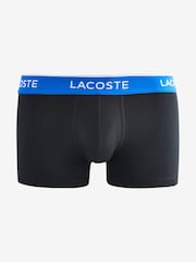 Lacoste Cotton Stretch Black Boxers 3 Pack - Image 10 of 12