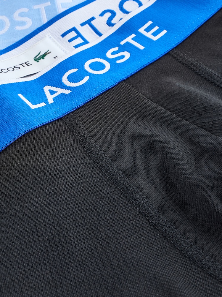 Lacoste Cotton Stretch Black Boxers 3 Pack - Image 12 of 12