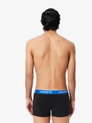 Lacoste Cotton Stretch Black Boxers 3 Pack - Image 4 of 12