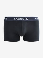 Lacoste Cotton Stretch Black Boxers 3 Pack - Image 9 of 12
