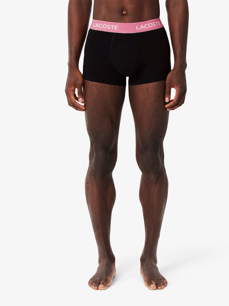 Lacoste Charcoal Black Cotton Stretch Trunks 5 Pack - Image 6 of 6 Lacoste Charcoal Black Cotton Stretch Trunks 5 Pack - Image 6 of 6