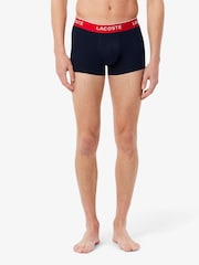 Lacoste Blue Cotton Stretch Boxers 3 Pack - Image 6 of 7