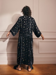 Rockett St George Black/Gold Cherry Satin Robe - Image 2 of 10