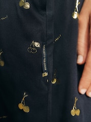 Rockett St George Black/Gold Cherry Satin Robe - Image 6 of 10