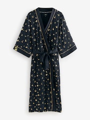 Rockett St George Black/Gold Cherry Satin Robe - Image 8 of 10