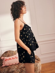 Rockett St George Black/Gold Cherry Cami Pyjamas Shorts Set - Image 4 of 15