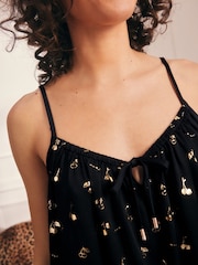 Rockett St George Black/Gold Cherry Cami Pyjamas Shorts Set - Image 7 of 15