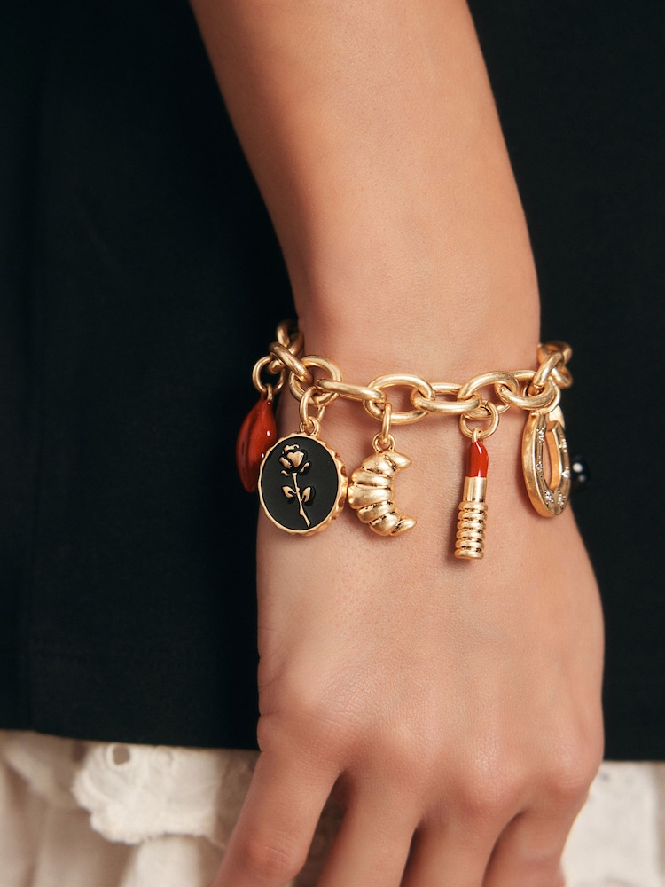 Rockett St George Gold Tone Gold Charms Bracelet - Image 1 of 6