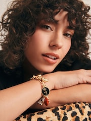 Rockett St George Gold Tone Gold Charms Bracelet - Image 3 of 6