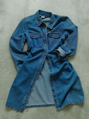 VERO MODA Blue Long Sleeve Denim Dress - Image 9 of 9