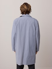 Blue Lightweight Shower Resistant Trench Coat - Image 4 of 6