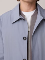 Blue Lightweight Shower Resistant Trench Coat - Image 5 of 6