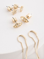 Rockett St George Gold Tone Earrings 6 Pack - Image 5 of 6