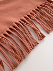 Orange Sequin Sun Fringe 100% Cotton T-Shirt (3-16yrs) - Image 8 of 8
