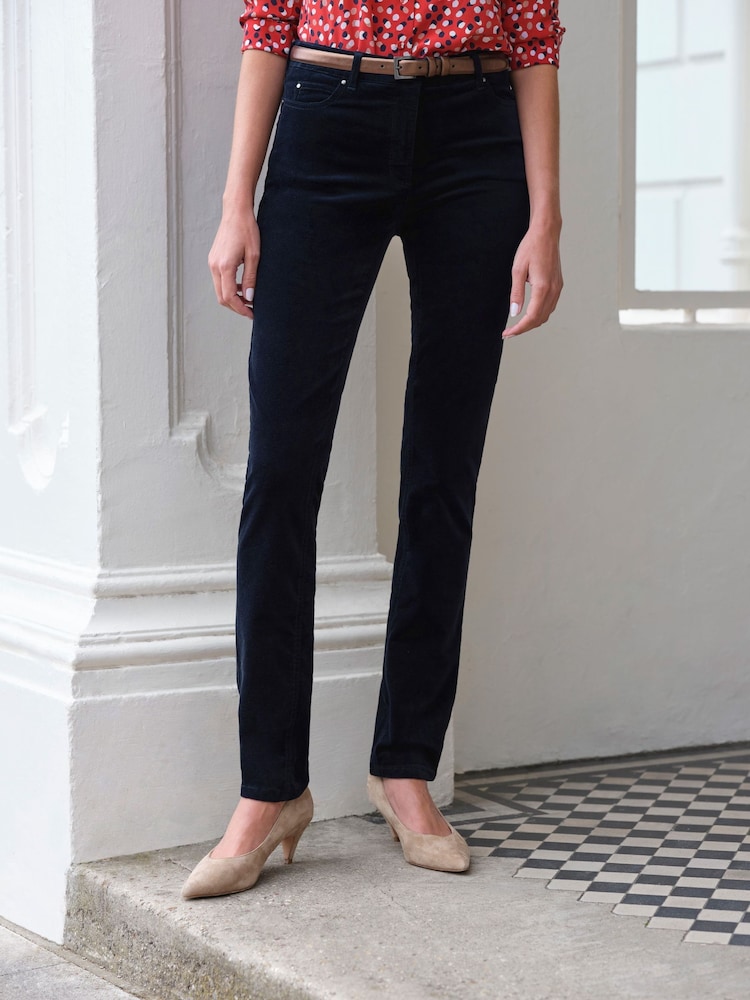 Pure Collection Washed Velvet Jeans - Image 1 of 3